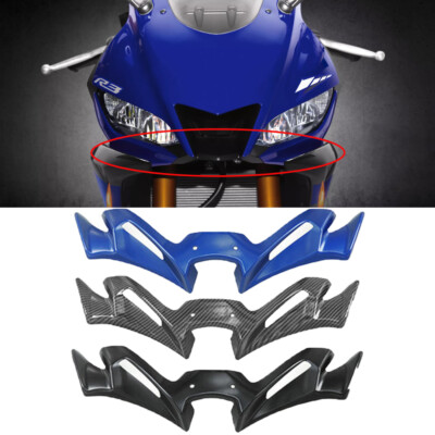 For YAMAHA R3 R25 2019 - 2022 2023  Front Windscreen Winglet Wind Spoiler Cover