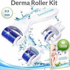 DERMA ROLLER KIT 0.3mm Titanium Microneedle Advanced Beauty Skin Care Set