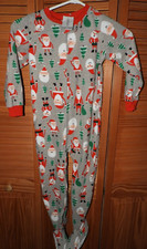 Carters Christmas Pajamas Santa Claus 1 piece Footed Fleece Size 5T NWT