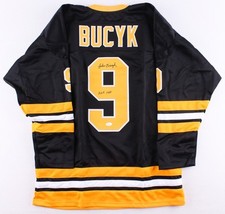 Johnny Bucyk Signed Bruins Captain Jersey Inscribed 
