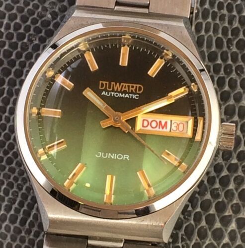Montre Vintage Duward Triumf Automatic - Mécanique Suisse, Années 60 - Acier, Fonction Date - Occasion