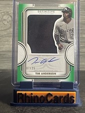 2022 Topps Definitive Collection Tim Anderson Auto Relic /25 Green Number Match!