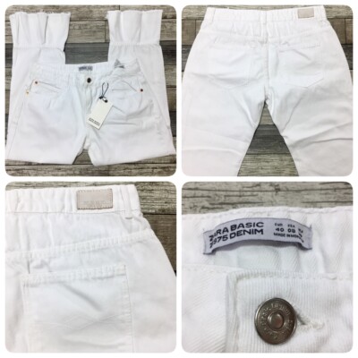 Zara Basic Flare Jeans Women s 8 (W31 L25) White 100% Cotton