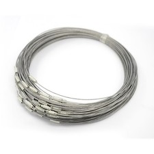 Neck Wire Stainless Steel Choker Necklace Silver Neckwire Wholesale Jewelry 1pc