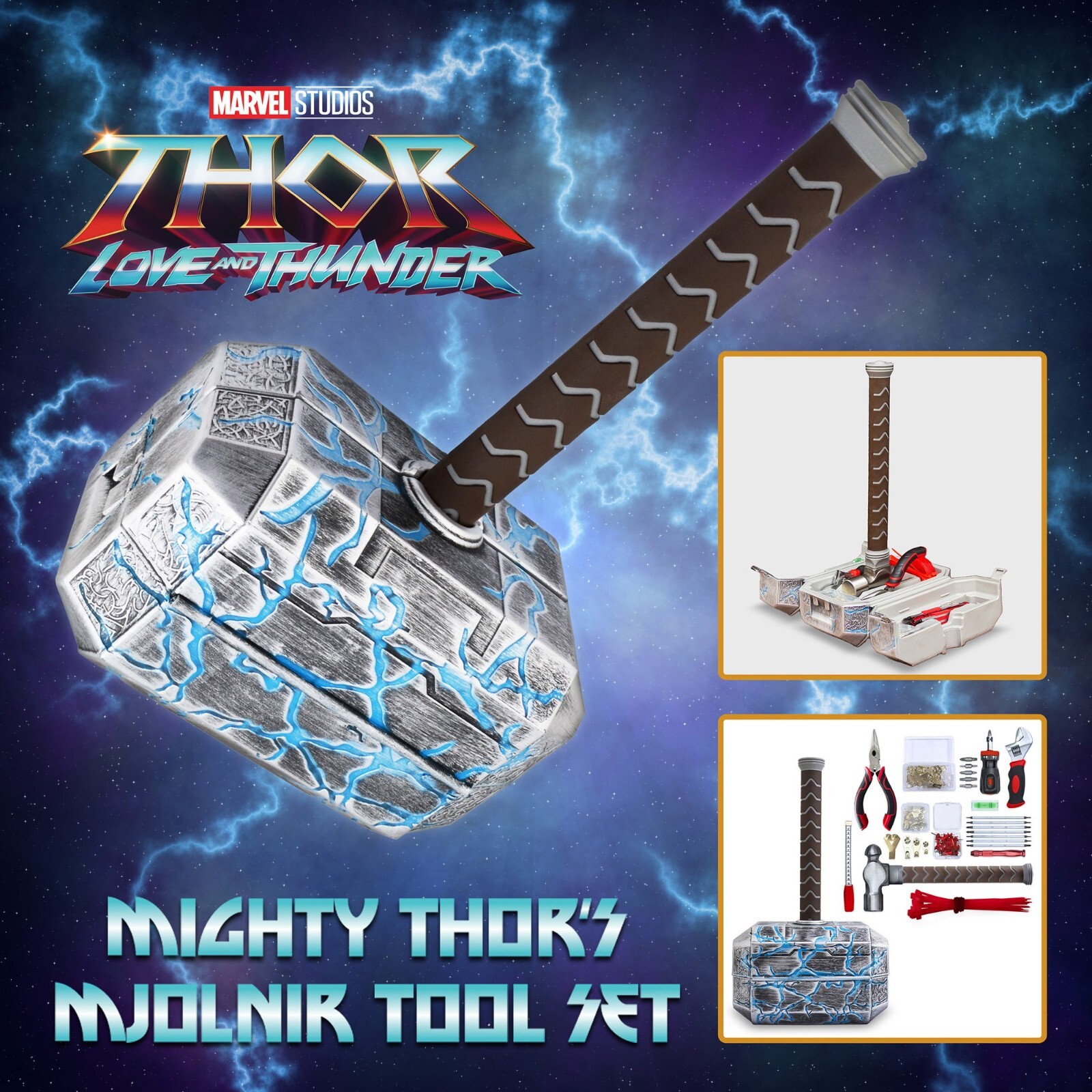 Marvel Mighty Thor's Mjolnir Hammer Tool Kit
