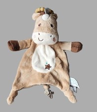 Douglas Baby Lovey Security Blanket Plush Teether Horse Donkey Star Brown Blue