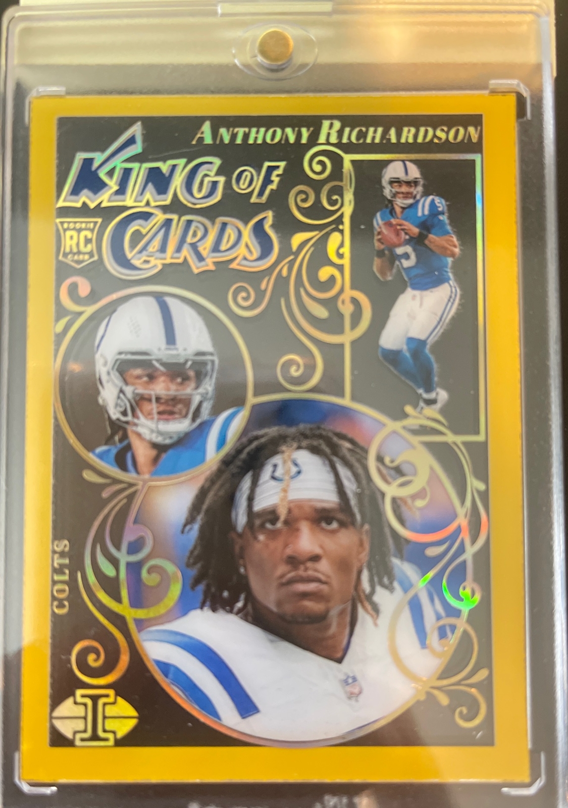 2023 Panini Illusions Anthony Richardson King Of Cards 01/25 Gold RC Colts