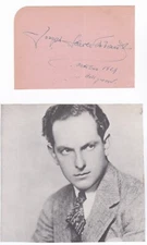 Joseph Schildkraut Signature Autograph Cut (Dated 1929 Hollywood)