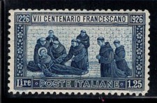 Italie 1926 Sass. 199 Neuf ** 100% 1.25 Lire, Mort de saint François