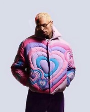 Erl Hearts Down Jackets Patchwork Puffer Men’s Women 1:1 Thicken Keep Warm Down
