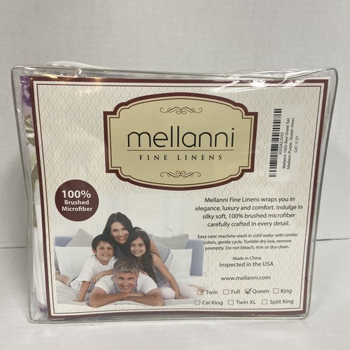 Mellanni Fine Linens madison purple 1800 Brushed Microfiber Sheet Set