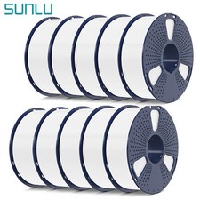 10X SUNLU PLA+ PETG PLA ABS Filament 3D Drucker 1,75mm 1KG Spule Schwarz Weiß