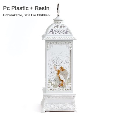 DANVON 12" Angel Snow Globe Lantern - LED Lighted, Music, Swirling Glitter, Battery Or USB Powered - View #5