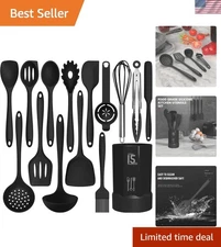 Complete Silicone Utensils Set for Nonstick Cooking - Effortless Cleaning & Safe