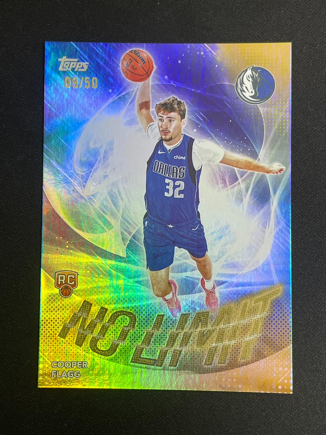 Cooper Flagg 2025-26 Topps Basketball /50 RC No Limit Gold Rookie #NL-1