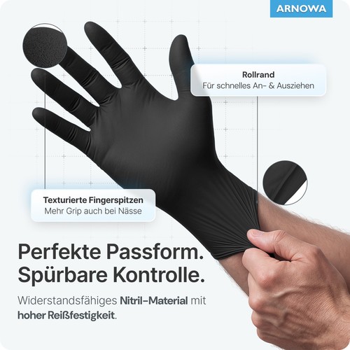 100x Einmalhandschuhe ARNOMED Nitril Handschuhe Nitril Gummi-Handschuhe XS-XXL - Bild 45 von 85