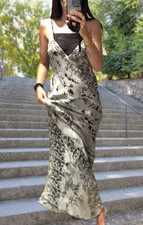 ZARA ZW COLLECTION LONG PRINTED DRESS sz M Retail price 119