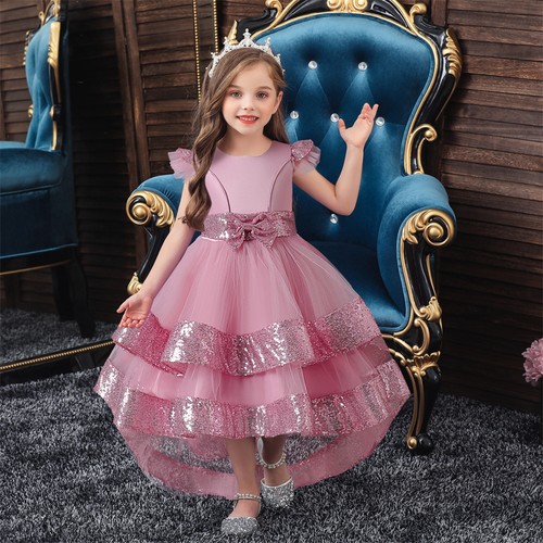 Flower Girls Kids Tutu Dress Wedding Bridesmaid Pageant Formal Party Gown Prom - Picture 22 of 36