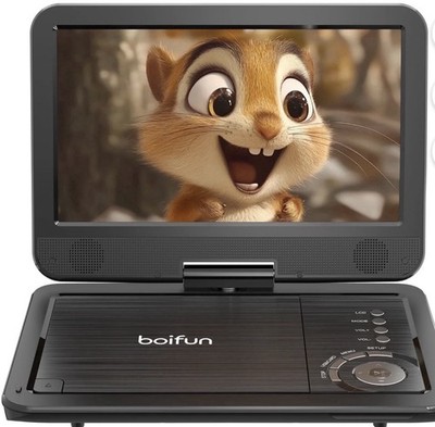 BOIFUN Kids Portable DVD Player 12.5'' with 10.5'' Swivel HD Screen for Car Travel