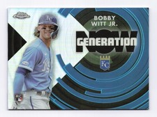 2022 Topps Chrome Update Bobby Witt Jr. RC Rookie Card Generation Now Refractors