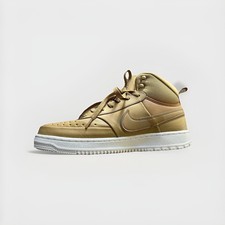 NIKE Airforce Style Court Vision Winter Elemental Gold Sail Mid Sneakers Mens 11