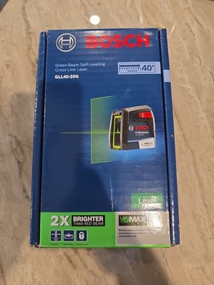 Bosch GLL40-20G Cross-Line Self-Leveling Green Laser Level