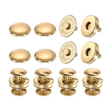 6Pcs 14mm Magnetic Snap Buttons Set Copper Fastener Clasps Rose Gold