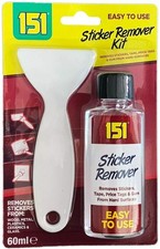 STICKER REMOVER KIT WITH SCRAPER REMOVES STICKY STUFF AND GOO IS GONE 60ml NEW