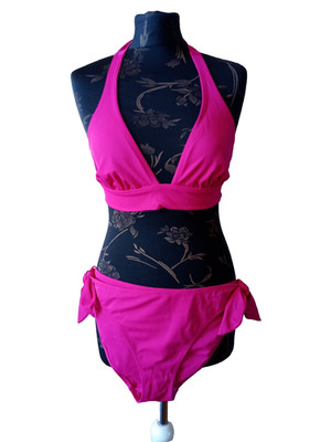 TCM, Bikini, Gr. 40 CUP B, Pink, herausnehmbare Polster, Neckholder, neuwertig