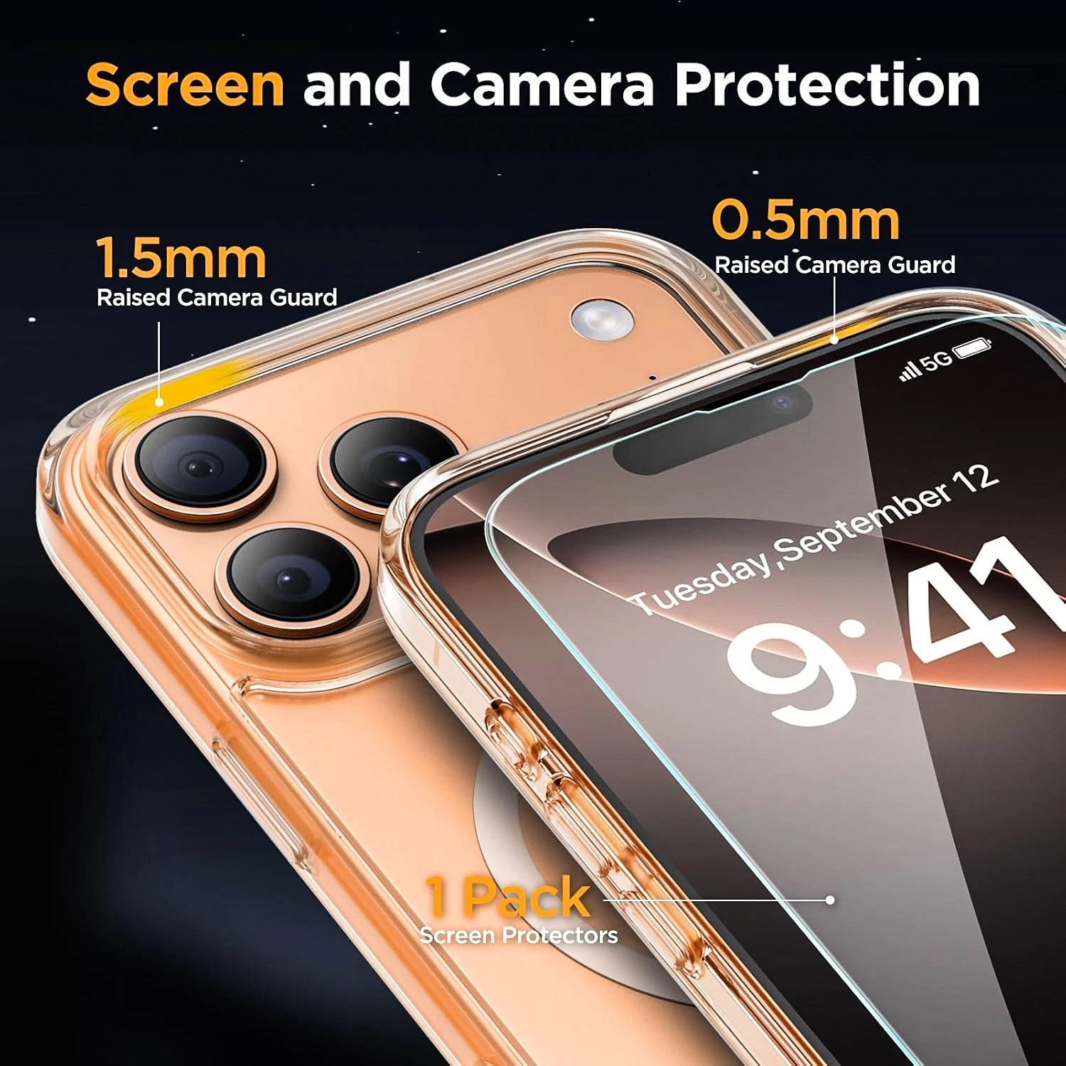17 Air Shockproof Bumper Phone Case For IPhone Pro Max With Screen Protector_voghion.com