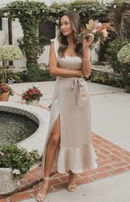 Show Me Your Mumu Claire Midi Bridesmaid Formal Dress Show Me The Ring Sz XS NWT