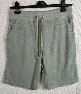 Threadbare Mens Jonetta Fleece Shorts M Sage Green Lounge Jogger Drawstring