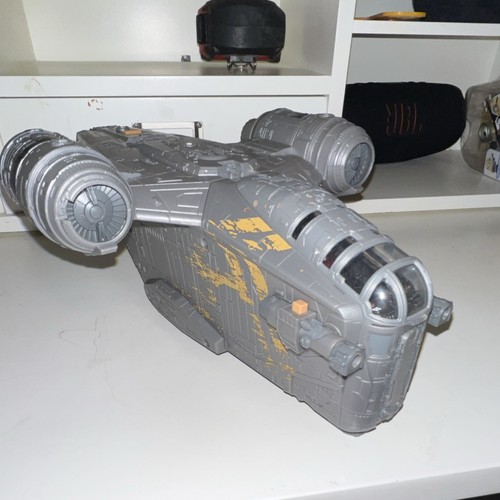 Star Wars Razor Crest Vehicle & Space Ship Replica Gray with Yellow Detailing