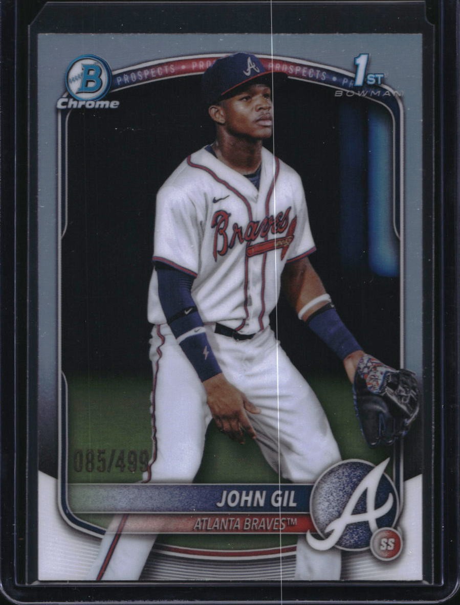 2025 Bowman Chrome #BCP-172 John Gil Prospects Refractor #/499