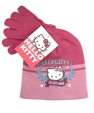 Hello Kitty winter hat and gloves set for girls