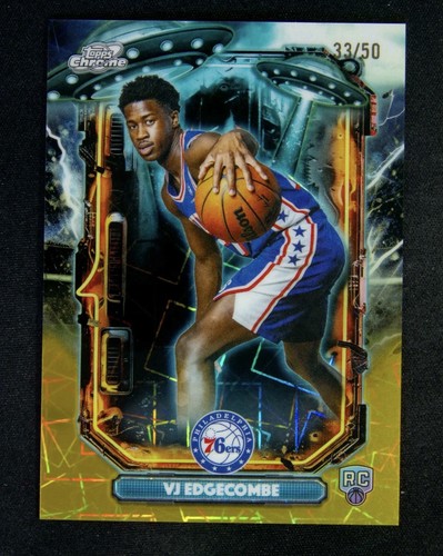 2025-26 Topps Cosmic VJ Edgecombe RC Extraterrestrial Talent Gold Lazer /50