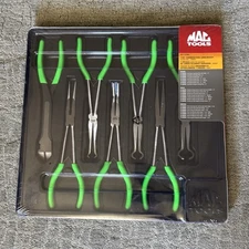 Mac Tools 7 Piece Combination Long Reach Pliers Set - Green PS711LRAG NEW  