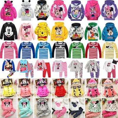 Kleinkind Kind Mädchen Minnie Mickey Mouse Jacke / Outfit / Pyjamas^