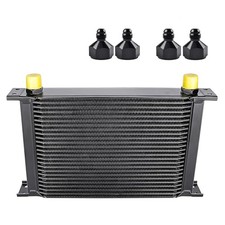 Oil Cooler, 10AN Stacked Plate Transmission Engine Cooler Universal 25 Row