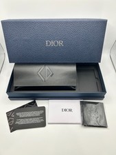 Original Dior Sunglasses / Eyeglasses Case Diamond   Black Leather Cloth Papers
