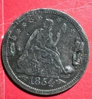 1854 US Seated LIBERTY SILVER Quarter! "Philadelphia" Mint! "LOVE" Token! VF!
