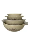 VINTAGE PYREX FOREST FANCIES MUSHROOM CINDERELLA NESTING MIXING BOWLS, SET OF 4