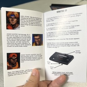 Sega GENESIS Authentic STREETS OF RAGE 3 Completed with NEW  Manual