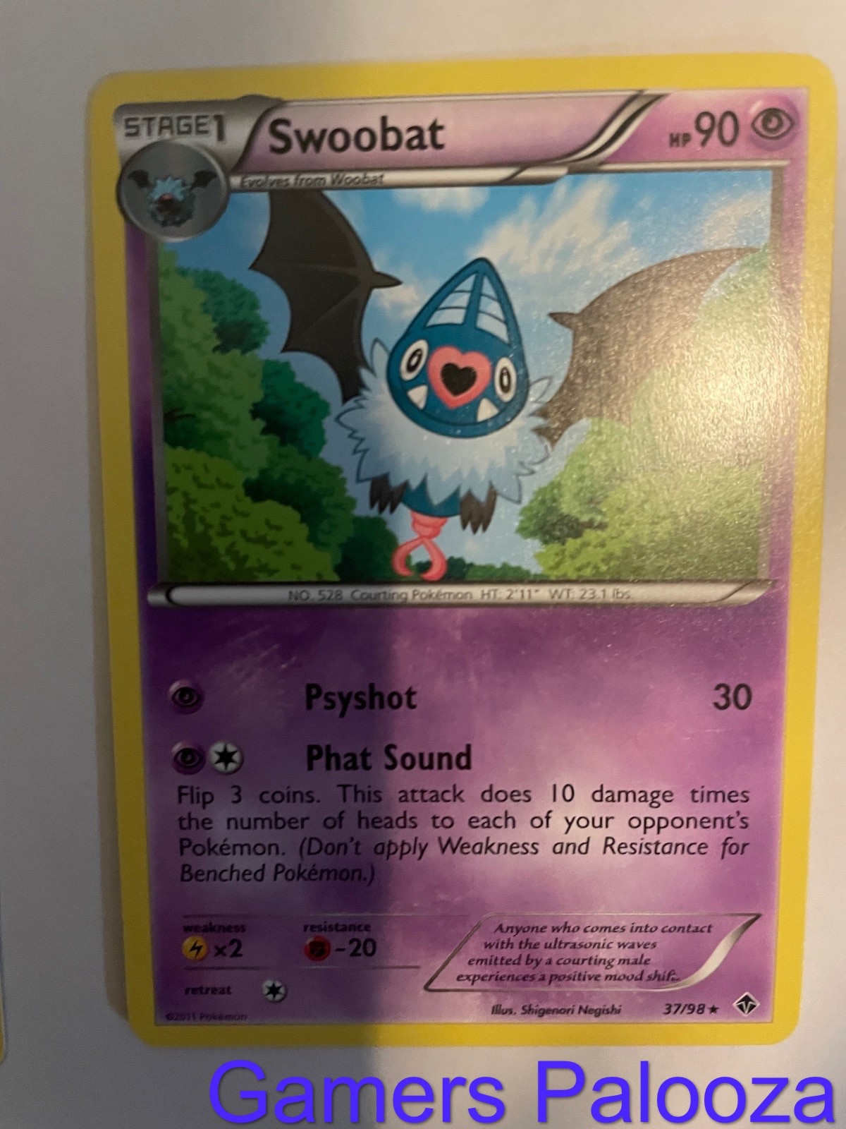 Swoobat 37/98 Rare Emerging Powers Pokemon Near Mint