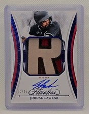 2025 Panini Flawless Jordan Lawlar *BLUE SAPPHIRE* Patch Auto *15/15* #FPA-JL 