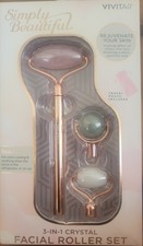 3 in 1 Crystal Facial Roller Set