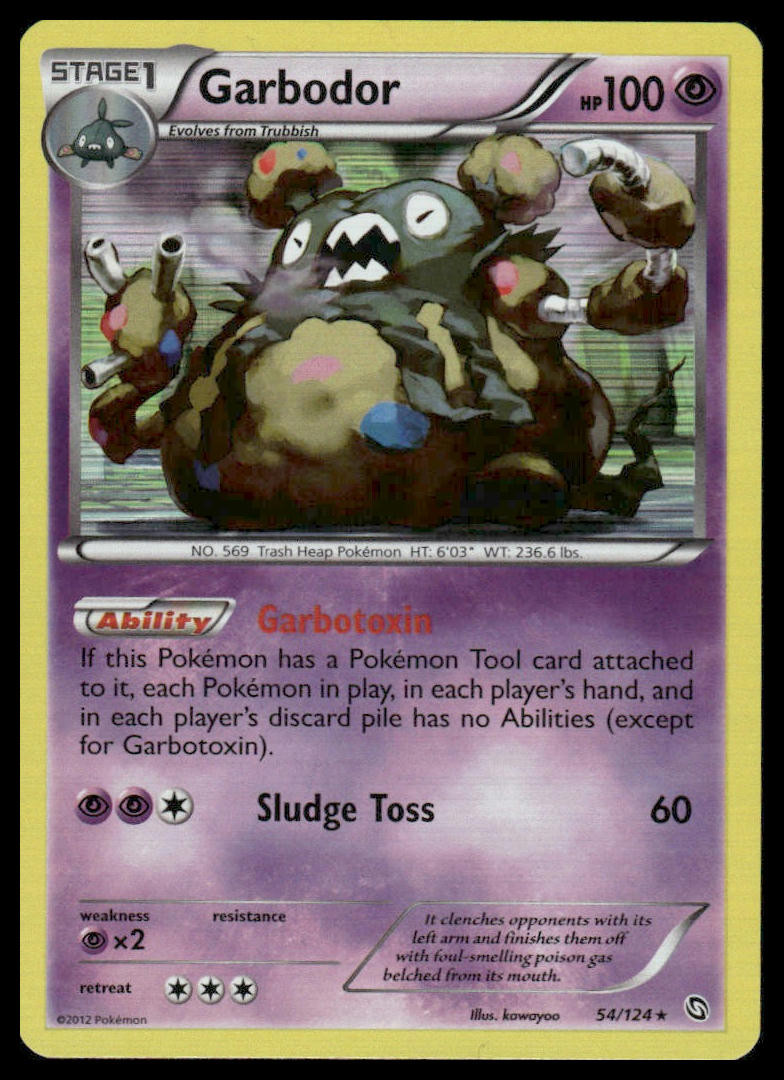 Pokemon Dragons Exalted #54/124 Garbodor Holo Rare