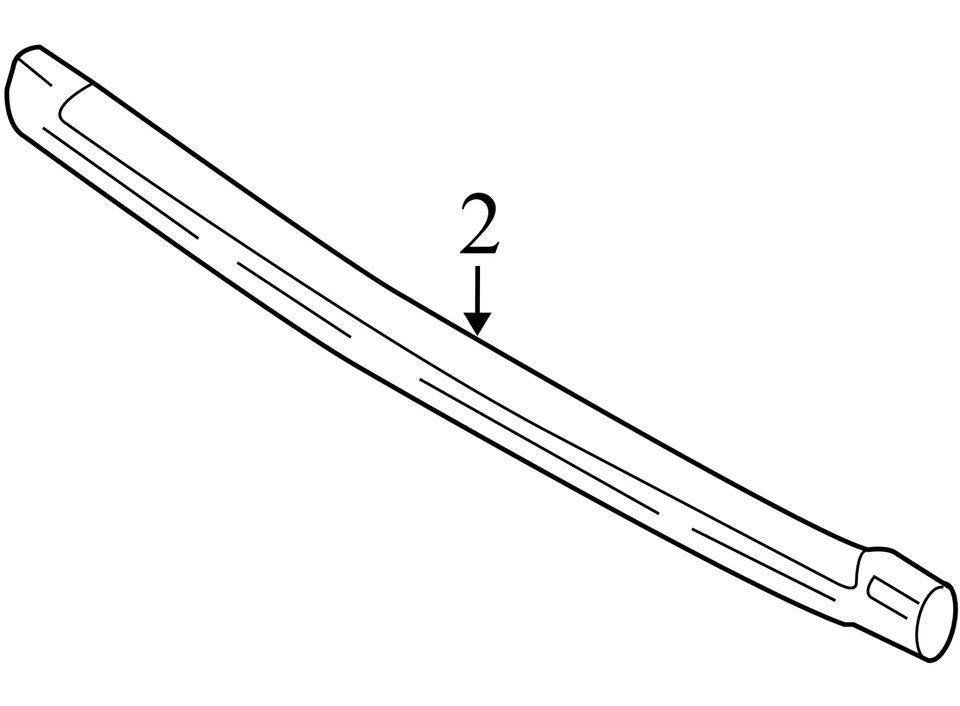 2005-2006 Mazda Tribute Front Bumper Cover Reinforcement Used EF9150070B OEM Foto 2 de 4