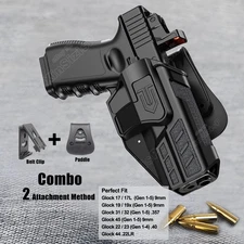 G19 G19T Holster w/ belt Clip Fit Glock 19 17 44 45 32 31 Gen 3 4 5 Glock 23 22 