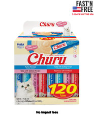 INABA Churu Cat Treats, Lickable, Squeezable Creamy Pur e , 0.5 Oz 120 Tubes
